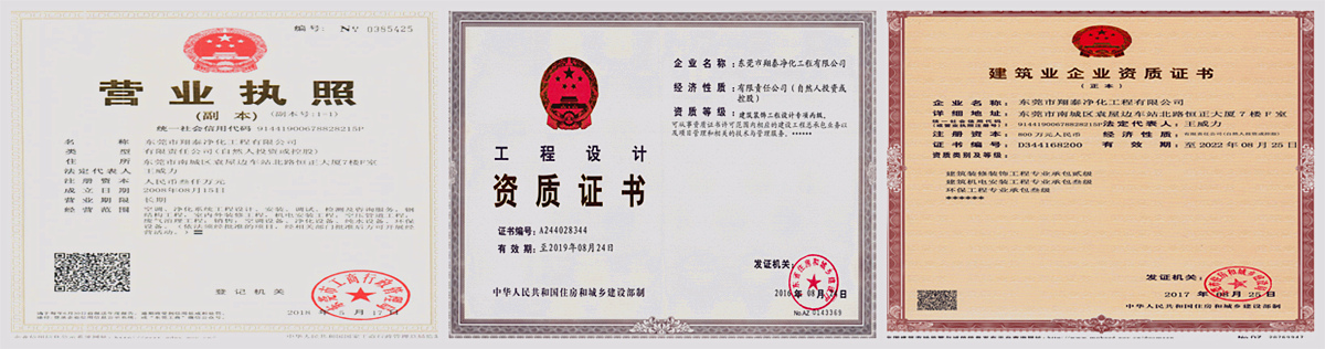 翔泰凈化工程設計資質
